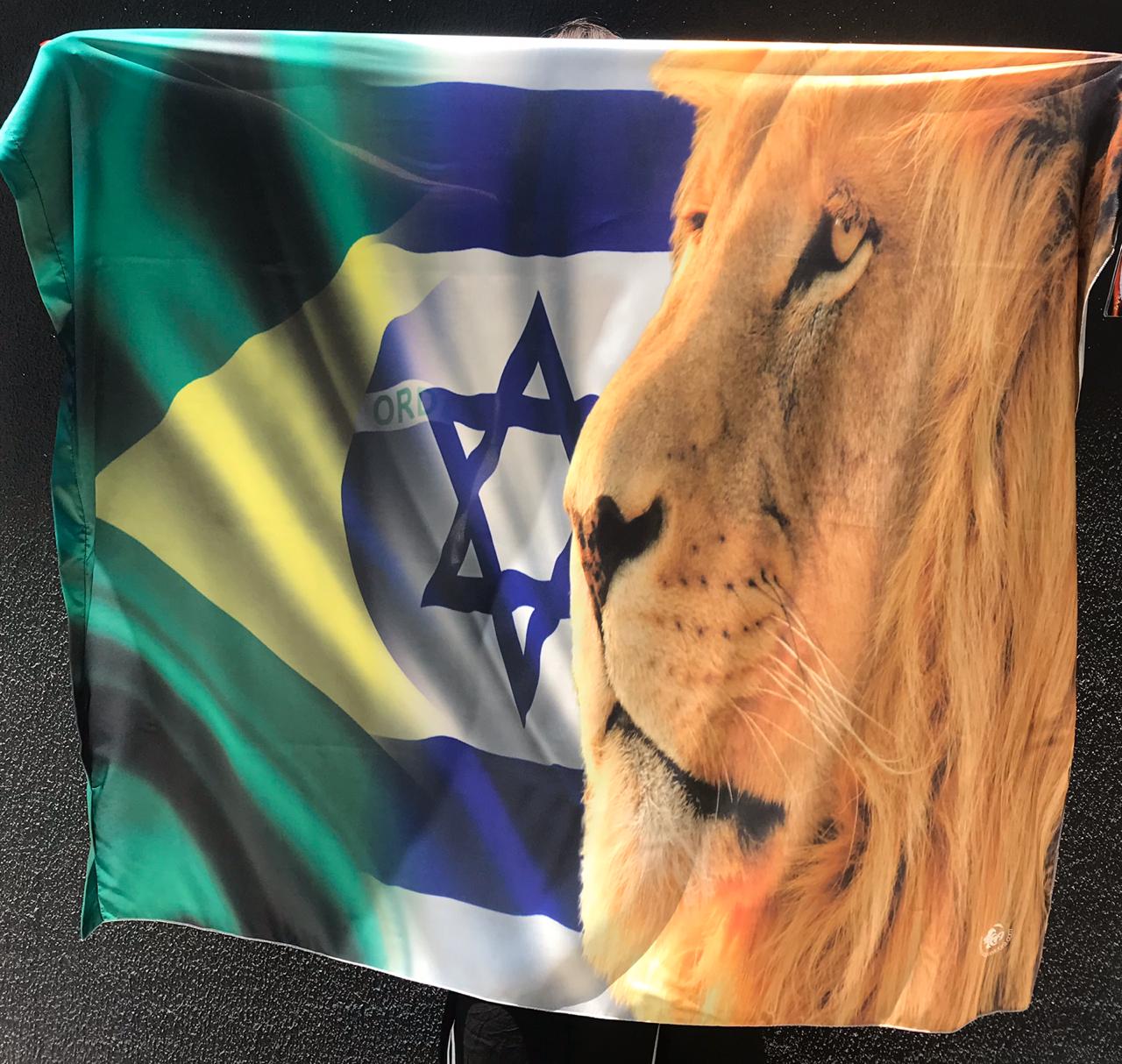 Bandeira BDA162 - Leão/Brasil/Israel 2019