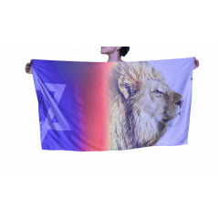 Bandeira 70 cm Leão/Estrela de Davi 2019