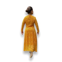 Vestido Dança VTD303 - Renda Amarelo