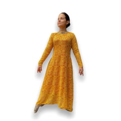 Vestido Dança VTD303 - Renda Amarelo